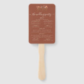 Éventail Boho Fall Wildflower Terracotta Wedding Ceremony (Dos)