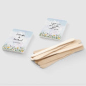 Éventail Boho Fleur sauvage Aquarelle Personnaliser le Mari (Non-assemblé)