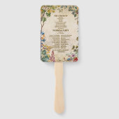 Éventail Boho Fleur sauvage d'automne Mariage botanique (Dos)