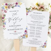 Éventail Boho Fleur sauvage Wedding Programme