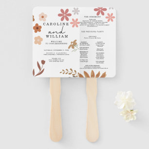 Éventail Boho Floral Mariage