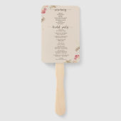 Éventail Boho Floral Wedding Programme main Ventilateur (Dos)