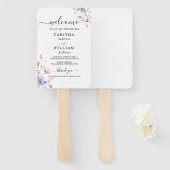Éventail Boho Floral wildflower wedding Invitation (Devant et derrière)
