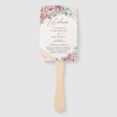 Éventail Boho flush eucalyptus or cadre main (Devant)