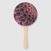 Éventail Boho Funky Eclectique Rose Noir Abstrait Fractal (Dos)