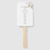 Éventail Boho Green Pampa Grass Wedding Programme (Dos)