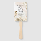 Éventail Boho Leopard | Femme Baby shower floral tropical (Devant)