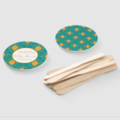 Éventail Boho Little Ray of Sun Baby shower Turquoise (Non-assemblé)