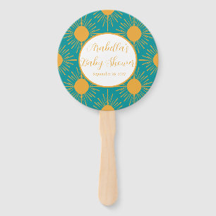 Éventail Boho Little Ray of Sun Baby shower Turquoise