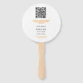 Éventail Boho moderne enregistrer la date ajouter QR nom da (Dos)