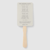 Éventail Boho moderne géométrique Abstrait gris vert Taupe (Dos)