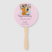 Éventail Boho moderne heureux anniversaire ajouter nom date (Dos)