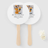 Éventail Boho moderne notre premier nom de couple photo de  (Devant et derrière)