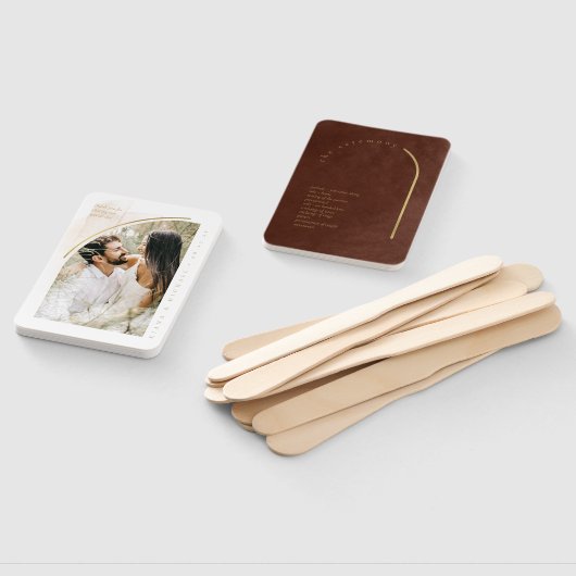 Éventail Boho Oasis Mariage Photo Program Umber ID959 (Non-assemblé)