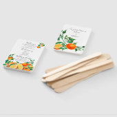 Éventail Boho Orange Blossom Wedding Programme (Non-assemblé)