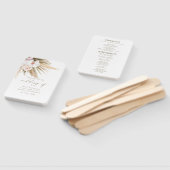 Éventail Boho Pampas Grass & Calligraphy Wedding Programme (Non-assemblé)