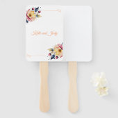 Éventail Boho Peachy Floral (Devant et derrière)