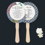 Éventail Boho Peacock Gris Turquoise Gold Wedding Programme<br><div class="desc">Mason Jar Peacock Boho Forest Mason Jar Coral Gris vert et or Programme de mariage Ventilateur avec cordes de Garland et lumières et jarres de Mason. Parfait pour l'élégant rustique chic ferme grange ou Boho enchantée Fairytale Mariage thème et plus encore</div>