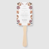 Éventail Boho Purple Floral Garden Programme de mariage (Devant)