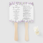 Éventail Boho Purple Wedple Programme De Mariage Ventilateu (Devant et derrière)