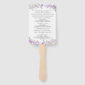 Éventail Boho Purple Wedple Programme De Mariage Ventilateu (Dos)