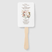 Éventail Boho Soft Coloured Rose Wedding Programme Fans (Devant)
