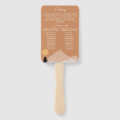 Éventail Boho terracotta désert thème de mariage programme (Dos)