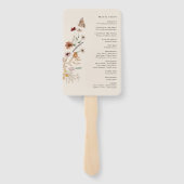 Éventail Boho Wedding Program (Dos)