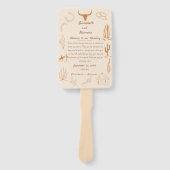 Éventail Boho Western Cowboy Illustration Événements Calend (Devant)