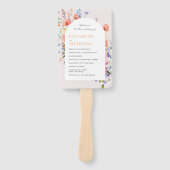 Éventail Boho Wildflower |  Programme de mariage floral (Devant)