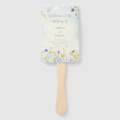 Éventail Boho Wildflower Rustic Green Wedding Programme (Devant)