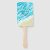 Éventail Bokeh Lights Modern Beach Wedding (Dos)