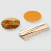 Éventail Bon automne tracteur classique et ferme (Non-assemblé)