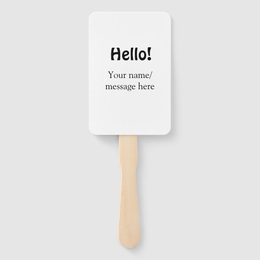 Éventail Bonjour ajouter un message de nom simple minimum é (Dos)