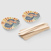 Éventail Bonjour Quarty Retro Sun Super Wave Anniversaire (Non-assemblé)