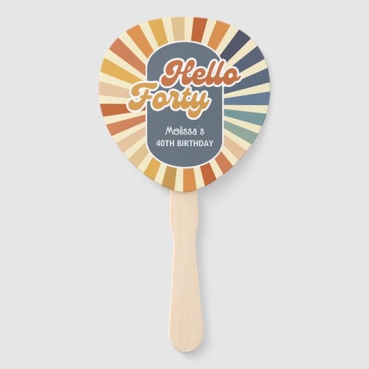 Éventail Bonjour Quarty Retro Sun Super Wave Anniversaire (Devant)