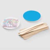 Éventail bonne fête licorne  (Non-assemblé)