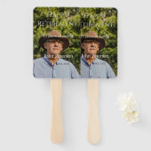 Éventail Bonne retraite photo nom année de service (Devant et derrière)