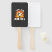 Éventail Boo Bees Halloween Ghost Bee Drôle Design_1 (Devant et derrière)