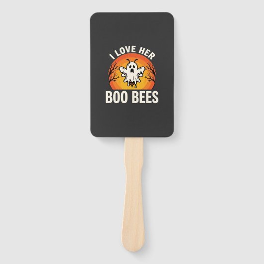 Éventail Boo Bees Halloween Ghost Bee Drôle Design_1 (Devant)
