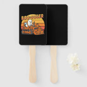 Éventail Boo Dozer Ghost Funny Halloween (Devant et derrière)