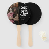 Éventail Booze Food & Bad Dance Moving Funny Date Photo Enr (Devant et derrière)