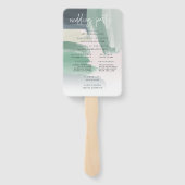 Éventail Bord de mer Ocean Glass | Programme de mariage (Dos)