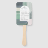 Éventail Bord de mer Ocean Glass | Programme de mariage (Devant)