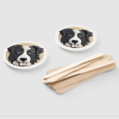 Éventail Bordure Collie Chien 3D inspiré (Non-assemblé)