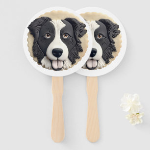 Éventail Bordure Collie Chien 3D inspiré