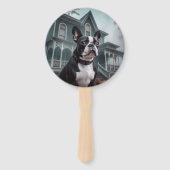 Éventail Boston Terrier Halloween Épouvantable (Dos)