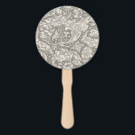 Éventail Bot floral à fleurs à boutons de William Morris Ba<br><div class="desc">Cet élégant design d'art floral riche du monde ancien est le motif Button de William Morris Bachelor,  un fond d'écran classique de 1892 créé par William Morris pour sa ligne de papier peint de fleurs anglaises.</div>
