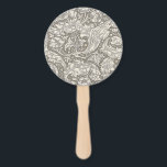 Éventail Bot floral à fleurs à boutons de William Morris Ba<br><div class="desc">Cet élégant design d'art floral riche du monde ancien est le motif Button de William Morris Bachelor,  un fond d'écran classique de 1892 créé par William Morris pour sa ligne de papier peint de fleurs anglaises.</div>