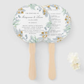 Éventail Botanique douce | Ventilateur main du programme de (Devant et derrière)